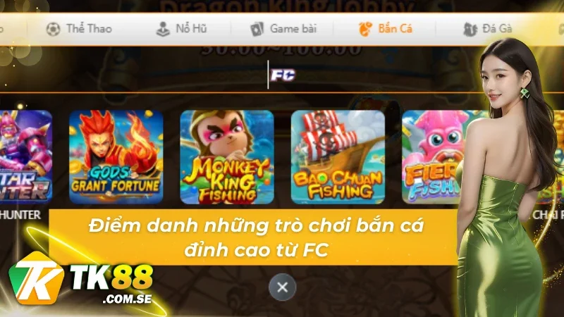 Tổng hợp các trò chơi bắn cá FC đặc sắc nhất