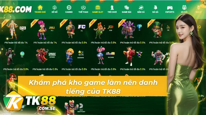Giới thiệu kho game đứng top của TK88
