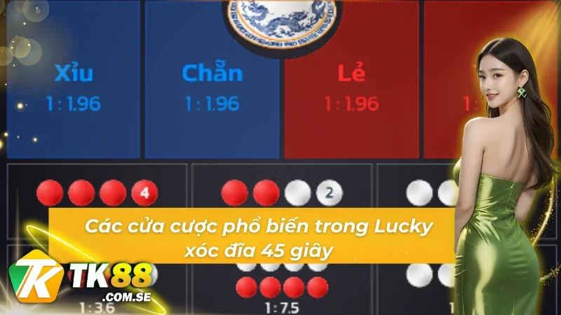 Các cửa cược phổ biến trong Lucky xóc đĩa 45s