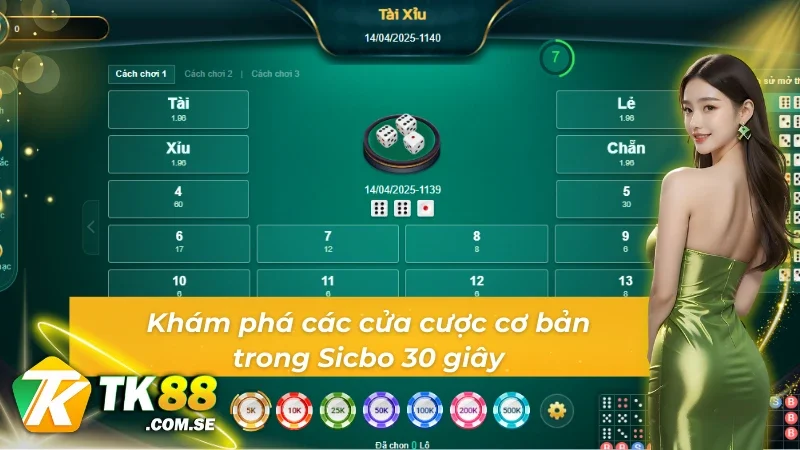 Khám phá các cửa cược cơ bản trong Sicbo 30s